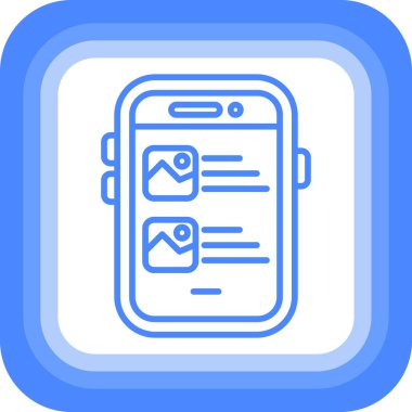 mobil uygulama simgesi basit vektör çizimi