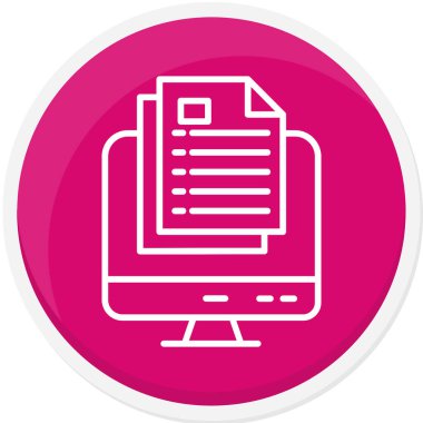 Belge. Web simgesi basit illüstrasyon