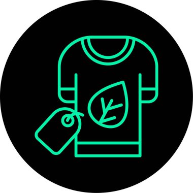 Siyah çantalı yeşil ve beyaz bir ikonun vektör çizimi