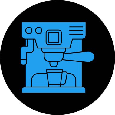 kahve makinesi ikon vektör illüstrasyonu