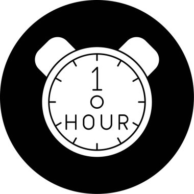 Saat. Web simgesi basit tasarım