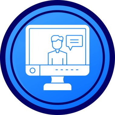 Bilgisayar simgesinin vektör illüstrasyonu