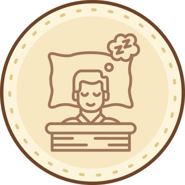 modada izole edilmiş arka planda uyuyan simge