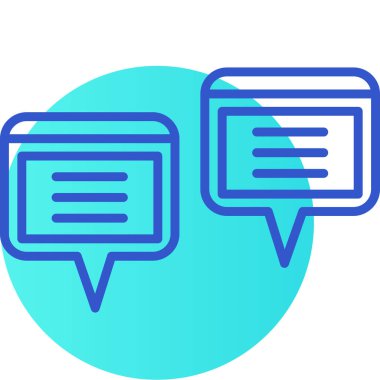 Konuşma baloncukları simgesi, vektör illüstrasyonu