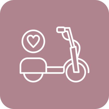 scooter simgesi vektör illüstrasyonu