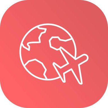 küresel seyahat düzlemi vektör çizimi