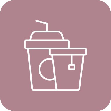 içecek kabı simgesi, vektör illüstrasyonu