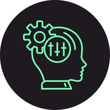 beyin ikonu vektör illüstrasyonu