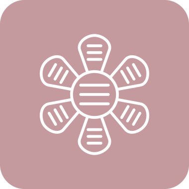 Eşsiz kar tanesi vektör çizgisi simgesi