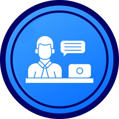 Çağrı merkezi. Web simgesi basit illüstrasyon