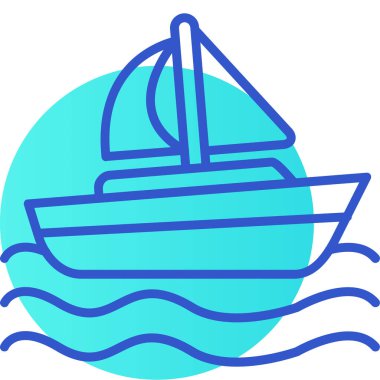 Tekne. Web simgesi basit illüstrasyon