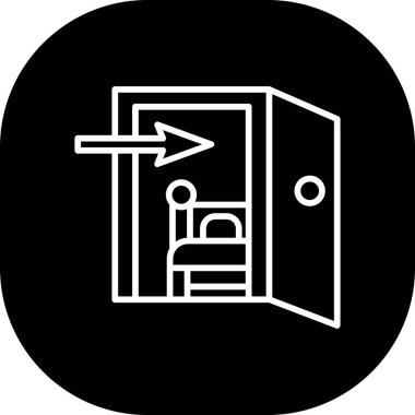 Soyut arka grupta kapı simgesi izole edildi