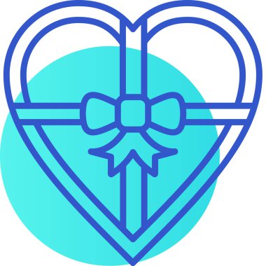 Kalp ikonu vektör illüstrasyonu