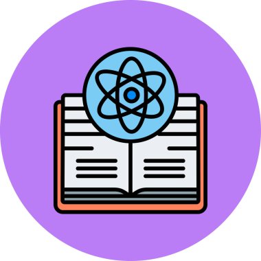 atom simgesi, modern tasarım illüstrasyonu