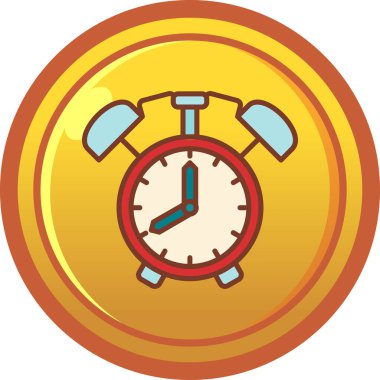 Saat simgesi, vektör illüstrasyonu