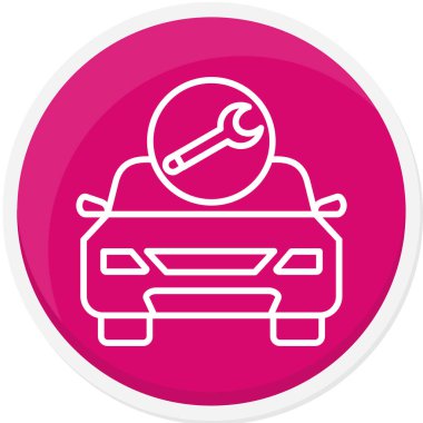 araba onarım servisi, vektör illüstrasyon