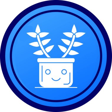 Bir bitki simgesinin vektör illüstrasyonu