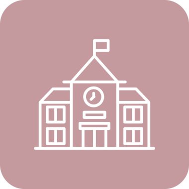 okul simgesi vektör illüstrasyonu