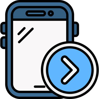 Cep telefonu. Web simgesi basit illüstrasyon