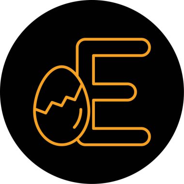 Yumurta simgesi vektör illüstrasyonu