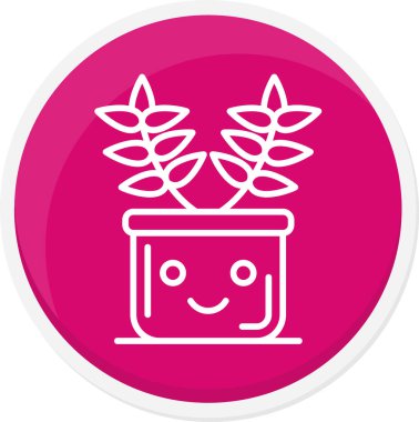 Bir bitki simgesinin vektör illüstrasyonu