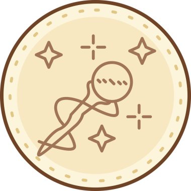 Sihirli değnek simgesinin vektör çizimi