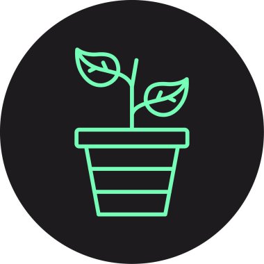 Bitki simgesinin vektör illüstrasyonu