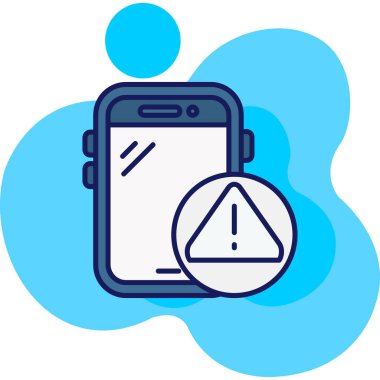 Akıllı telefon uyarı simgesi - taslak biçimi