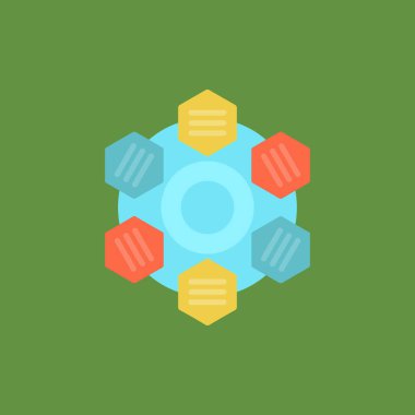 Takım çalışmasının vektör illüstrasyonu