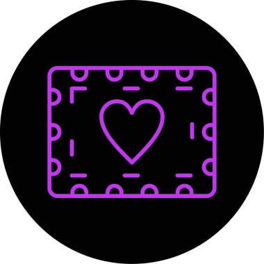 kalp vektörü illüstrasyon simgesi tasarım elementi