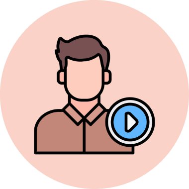 video. Web simgesi basit illüstrasyon