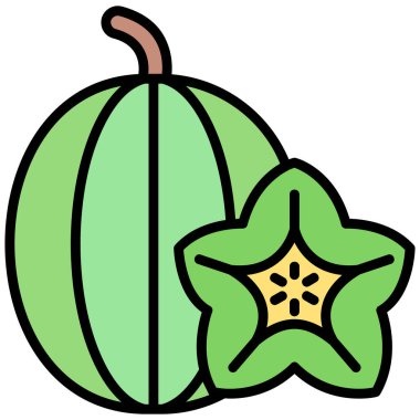 Cadılar Bayramı Balkabağı ikonu vektör illüstrasyonu