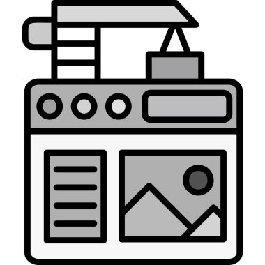 Ağ simgesi. vektör illüstrasyonu