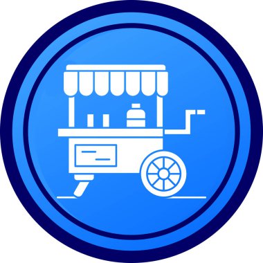 Kahve dükkanı simgesi, vektör illüstrasyonu