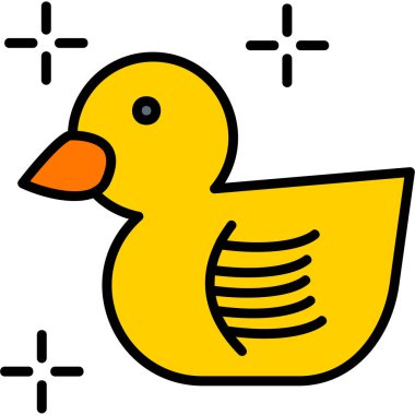 Ördek simgesi, vektör çizimi