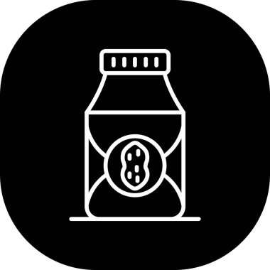 Fıstık ezmesi simgesi, vektör illüstrasyonu basit tasarım