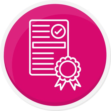 Sertifika modern simgesinin vektör illüstrasyonu