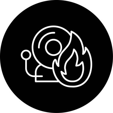 Ateş simgesinin vektör illüstrasyonu