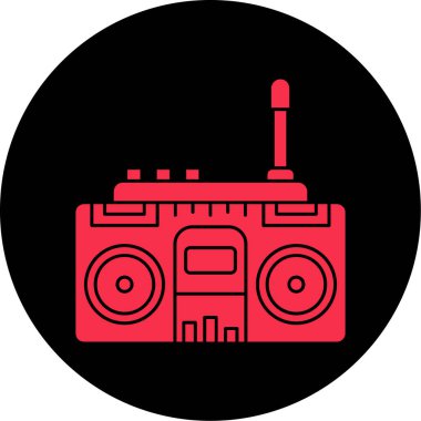 Radyo simgesinin vektör illüstrasyonu