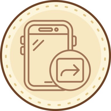 Bir smartphone simge vektör çizim