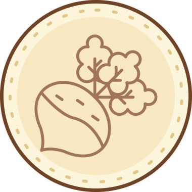 Bir mantar simgesinin vektör çizimi