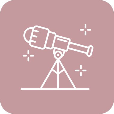 teleskop web renk simgesi, vektör illüstrasyonu