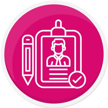 Bir kontrol listesi simgesinin vektör illüstrasyonu