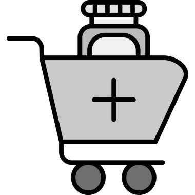 Alışveriş. Web simgesi basit illüstrasyon