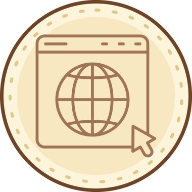 Web tarayıcı simgesi. vektör çizim