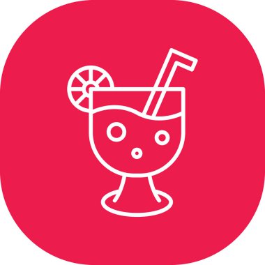 Kokteyl. Web simgesi basit illüstrasyon
