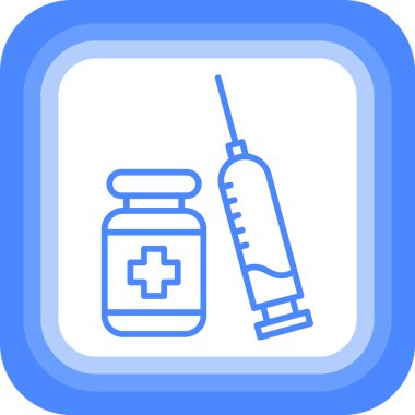 Şırınga. Web simgesi basit tasarım