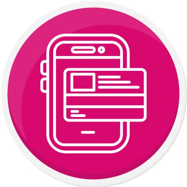 cep telefonu simgesi, basit vektör illüstrasyonu