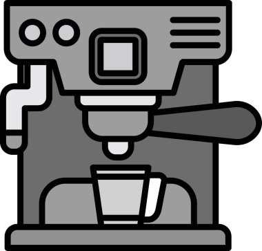 kahve makinesi simgesini, vektör çizim