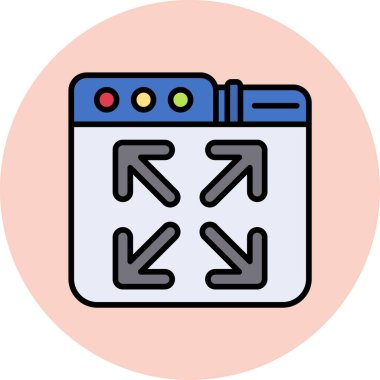 Pil. Web simgesi basit illüstrasyon